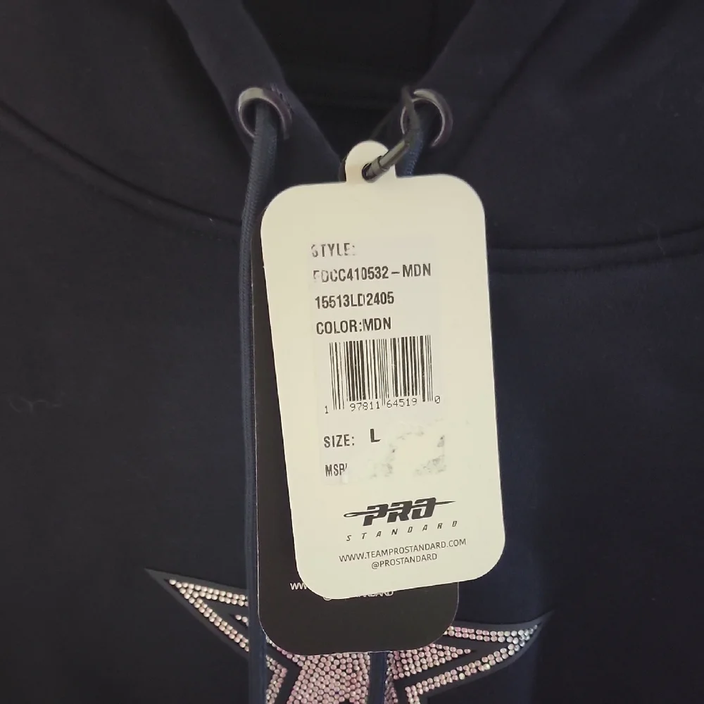 NFL Women's Dark Blue Cropped Hoodie - Picture 3 of 4